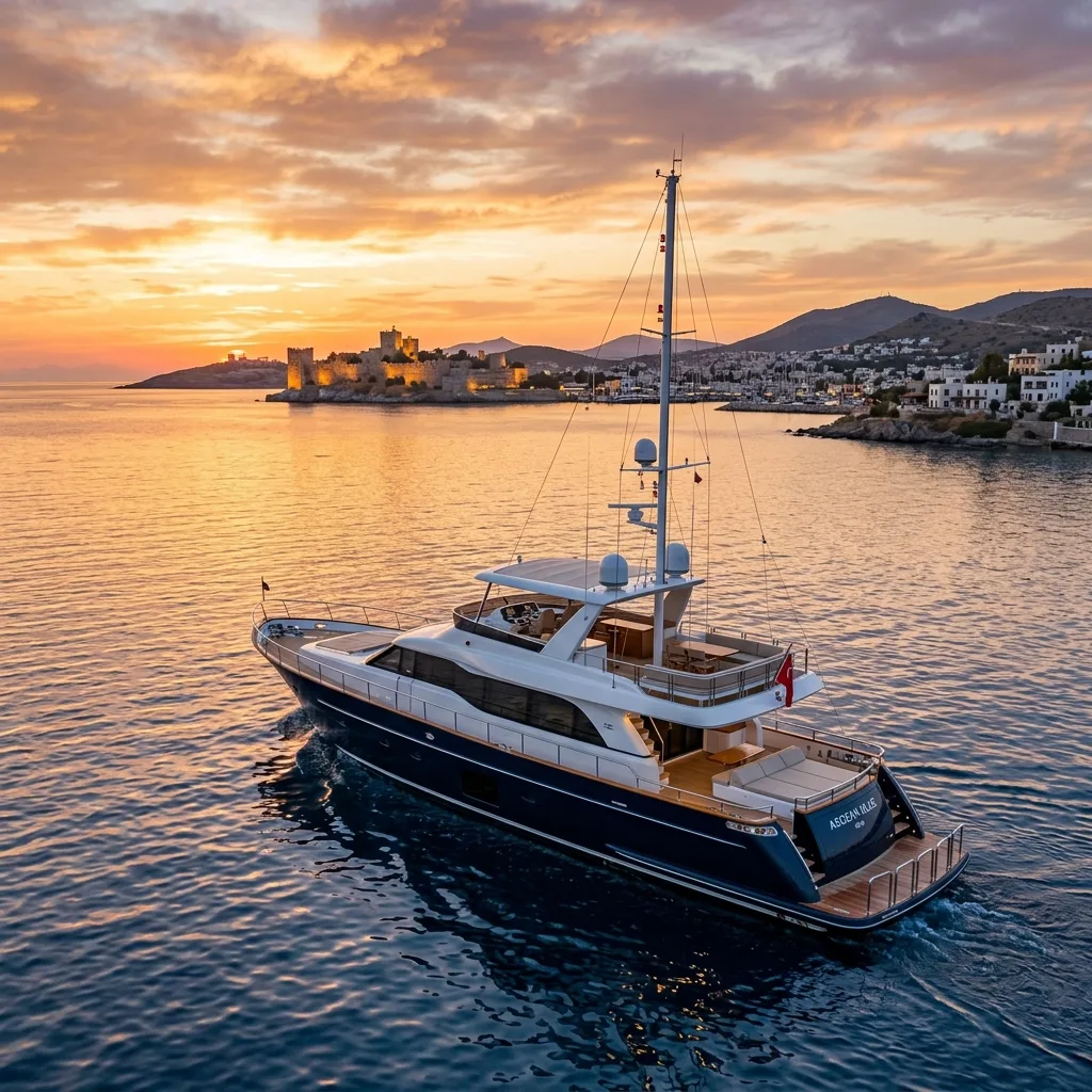 Luxury private yacht charter experience on the Aegean Sea in Bodrum